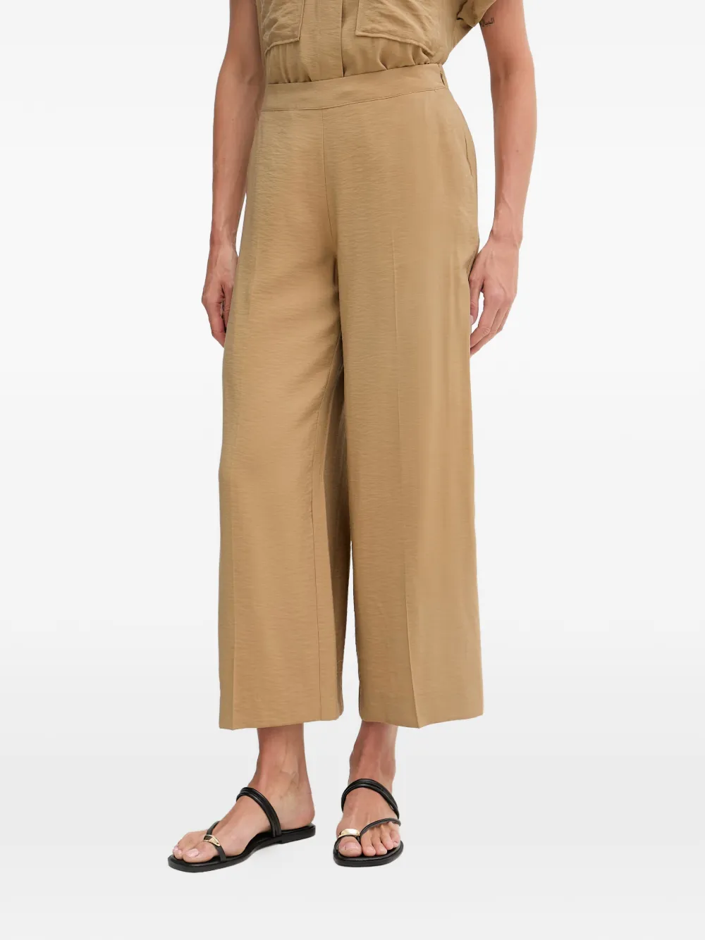Lola Casademunt logo-plaque wide-leg trousers - Marrone