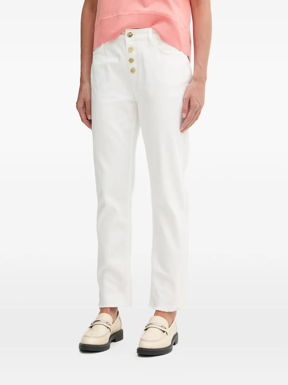 Lola Casademunt raw-cut straight-leg jeans - Bianco