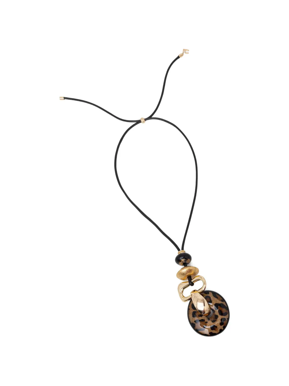 Lola Casademunt leopard-print pendant necklace - Gold