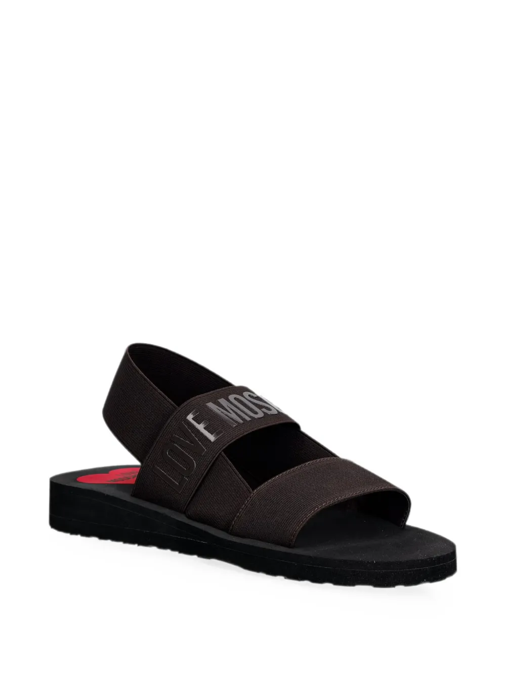 Love Moschino logo-print elasticated sandals Bruin