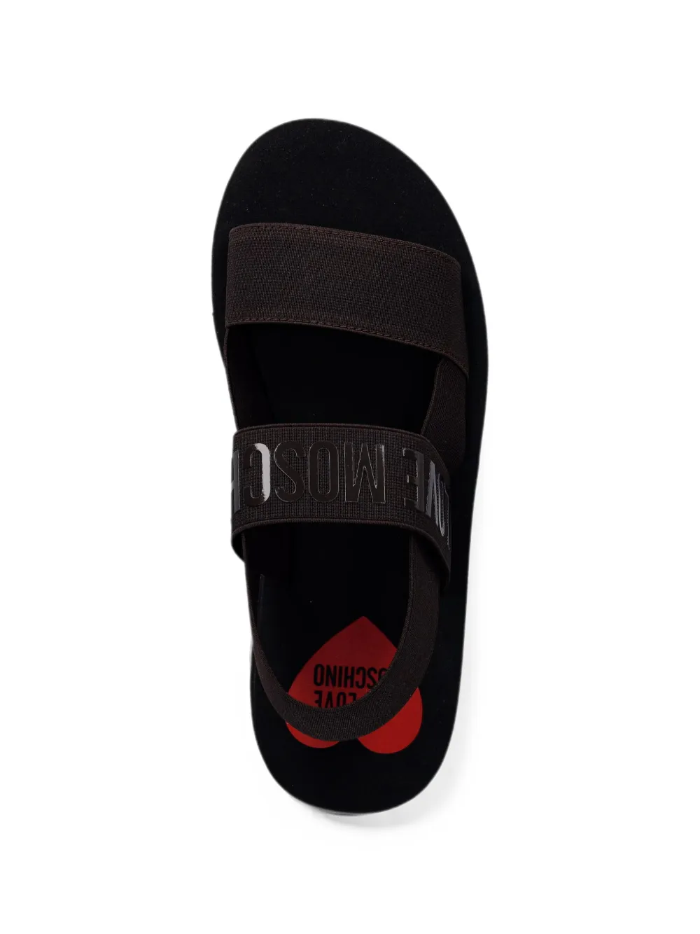 Love Moschino logo-print elasticated sandals Bruin