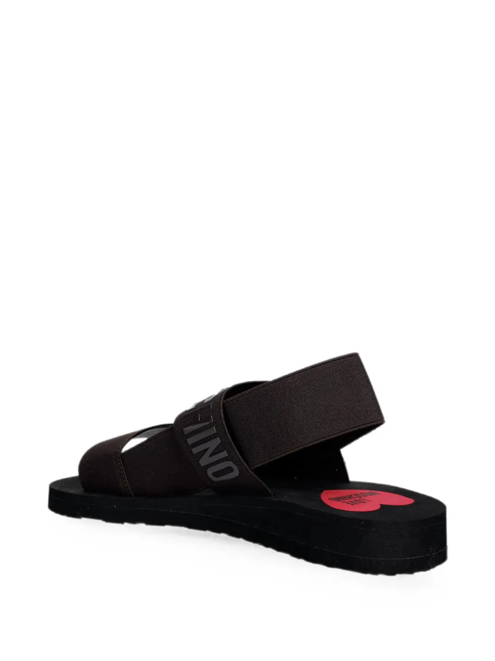Love Moschino logo-print elasticated sandals Bruin