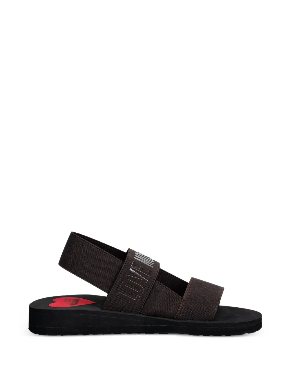 Love Moschino logo-print elasticated sandals Bruin