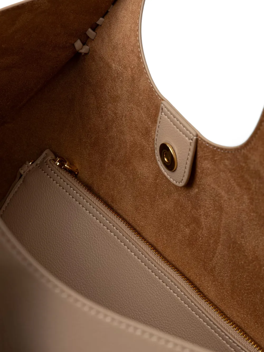 Love Moschino Shopper met logoplakkaat Beige