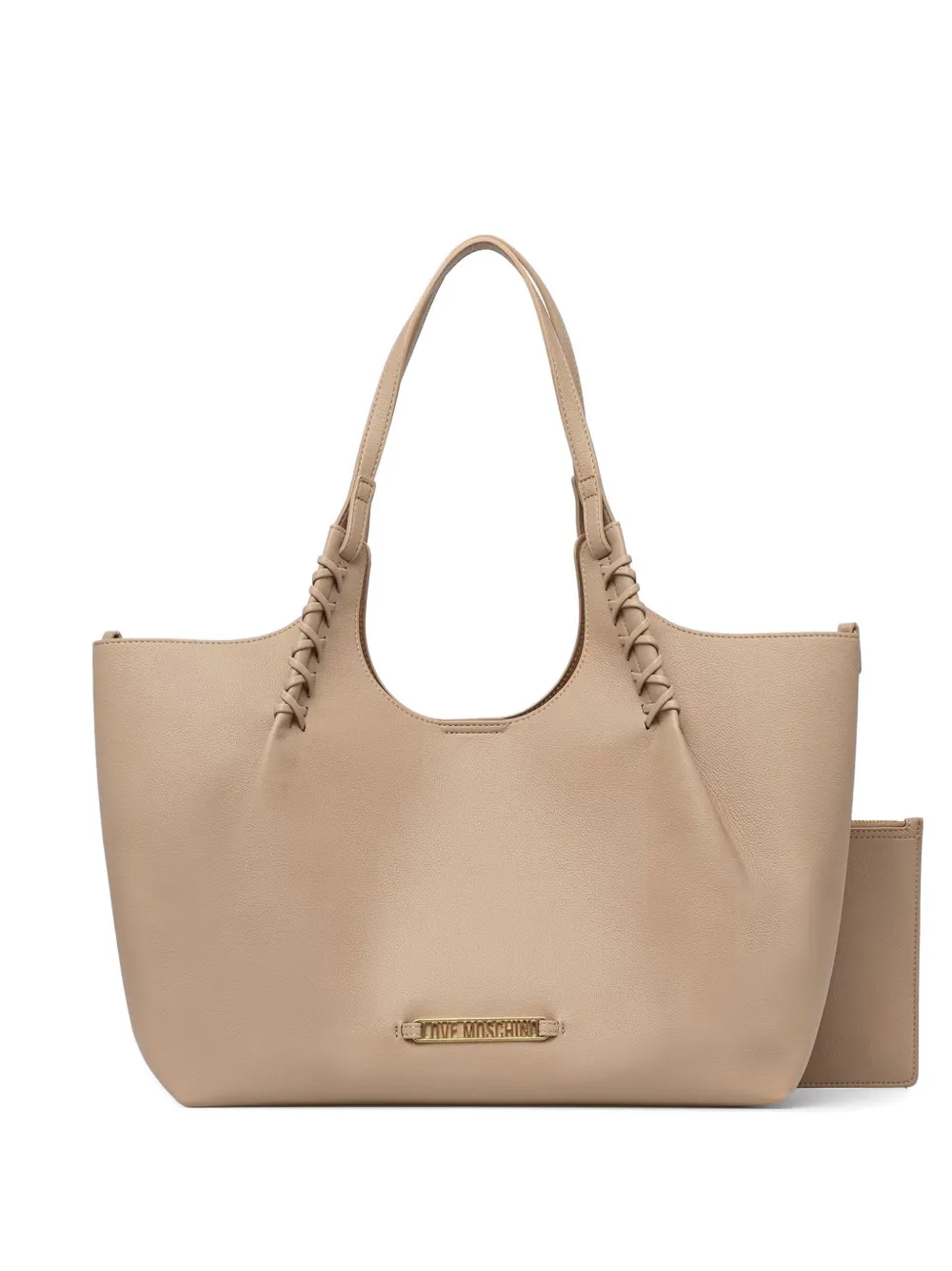 Love Moschino logo-plaque shopper tote bag - Toni neutri