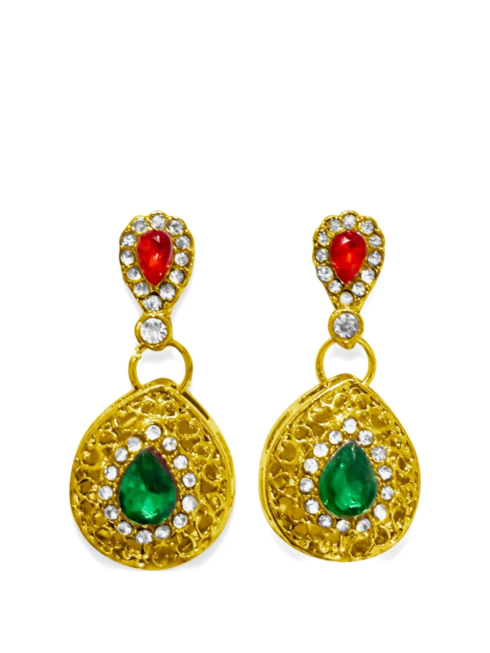 HZMER JEWELLERY Roop crystal-embellished drop earrings · One Size
