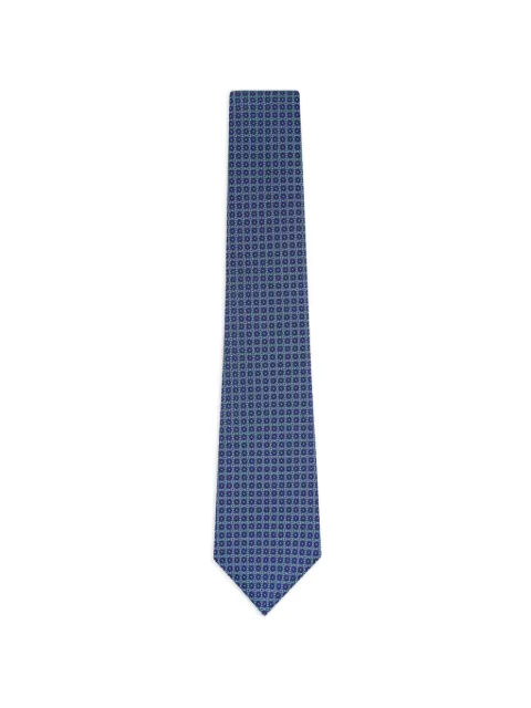 Kiton corbata con motivo geométrico