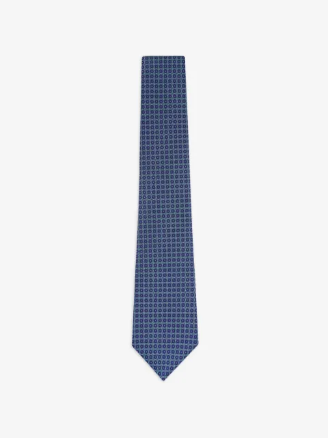 Kiton geometric-pattern tie