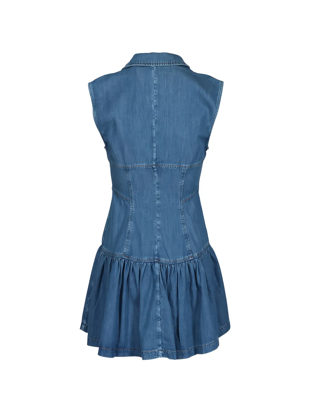 FRAME Jurk met ruches Blauw