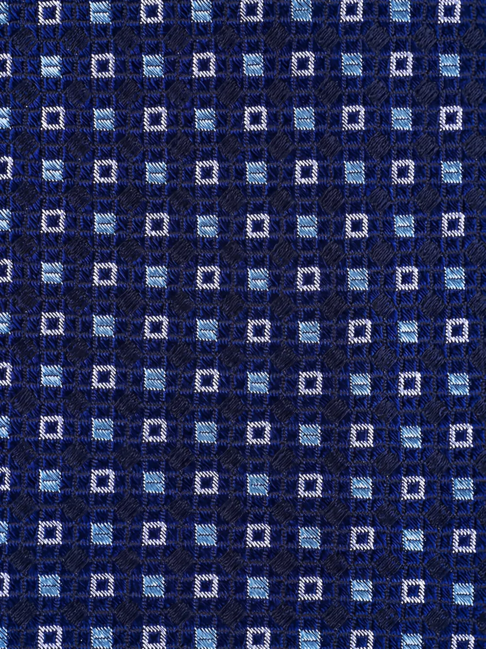  Kiton Cravate En Soie à Motif Géométrique - Bleu 