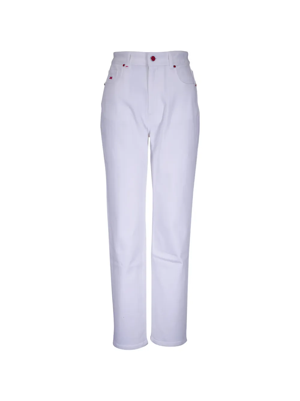 Kiton Jeans slim con logo - Bianco