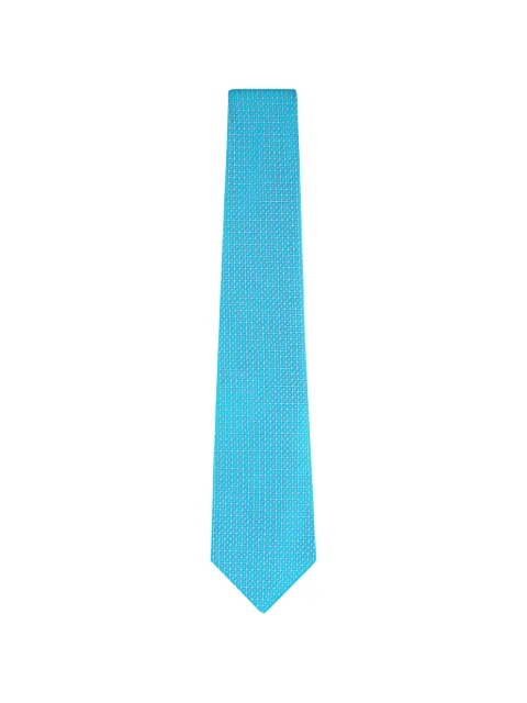 Kiton geometric-pattern silk tie