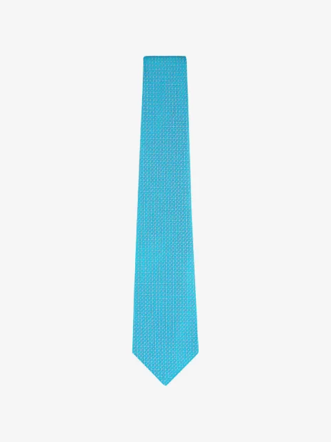 Kiton geometric-pattern silk tie