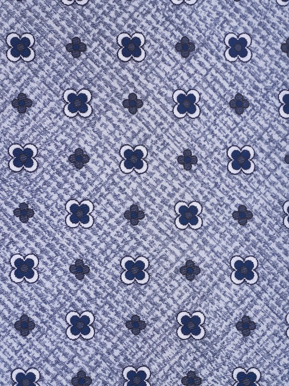  Kiton Corbata De Seda Con Estampado Floral - Azul 