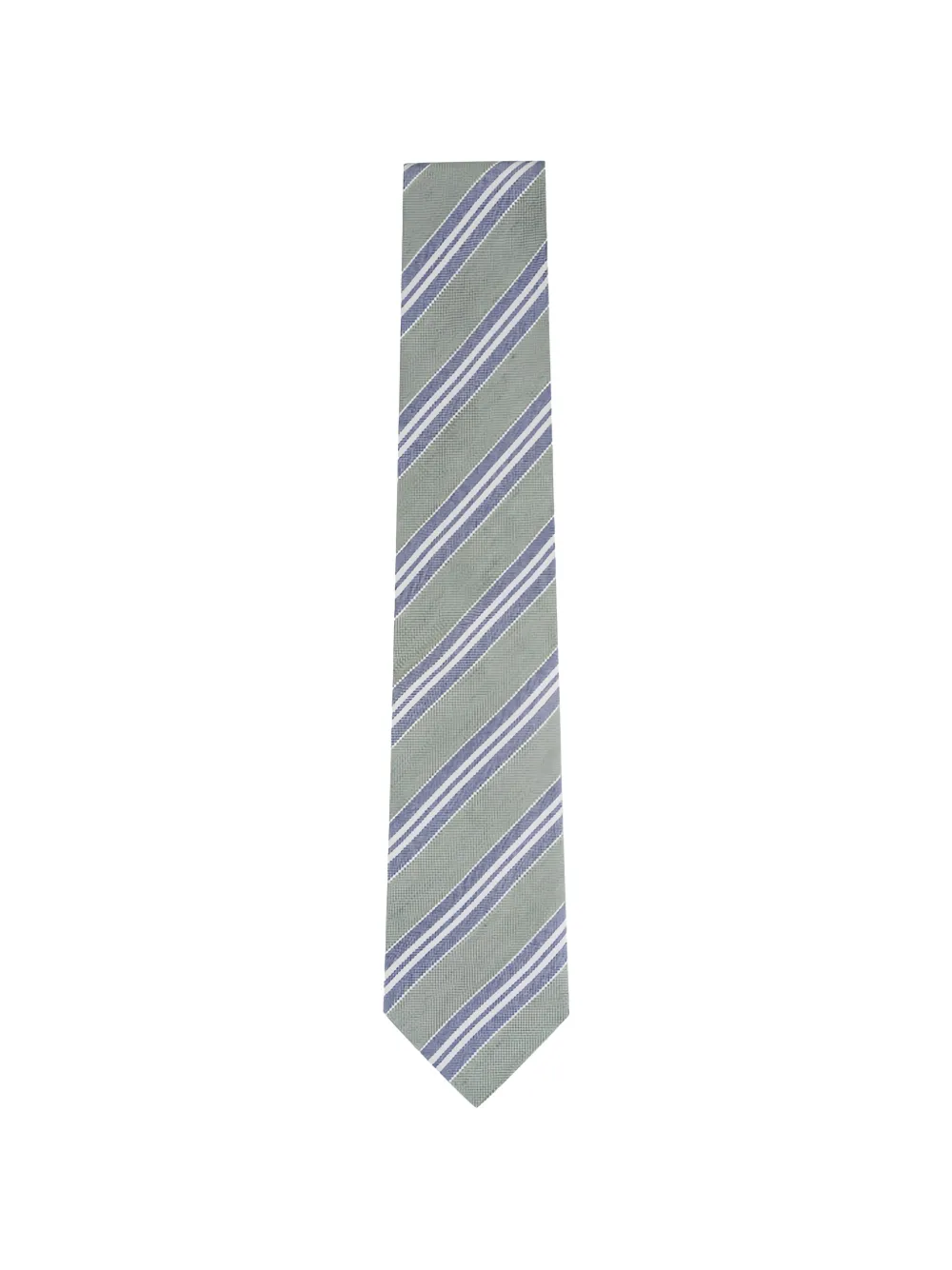 Paolo Albizzati striped silk-blend tie - Verde