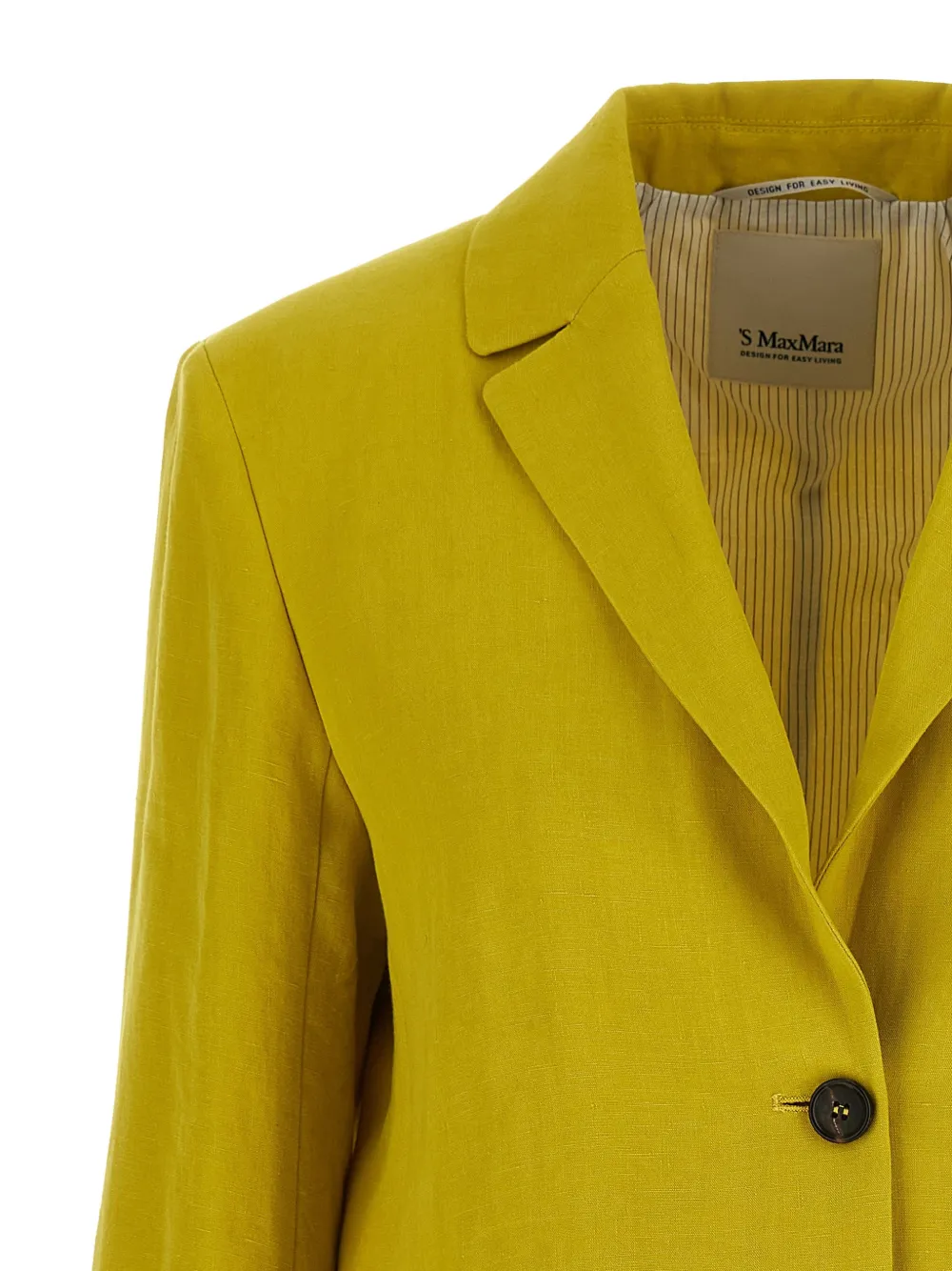 Max Mara Smm Alberta linnen blazer Geel