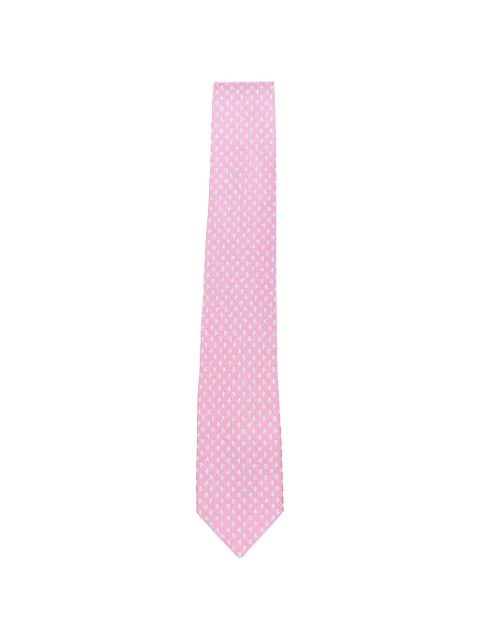 Ferragamo corbata Cyrus Gancini con pez estampado