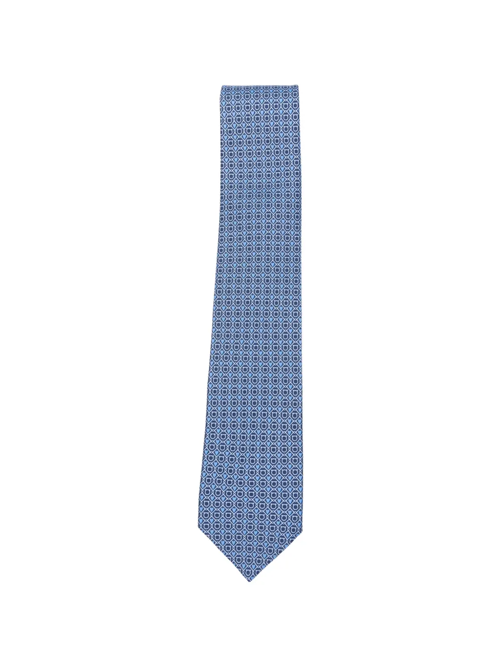 Ferragamo Corona Gancini heart-print tie - Blau