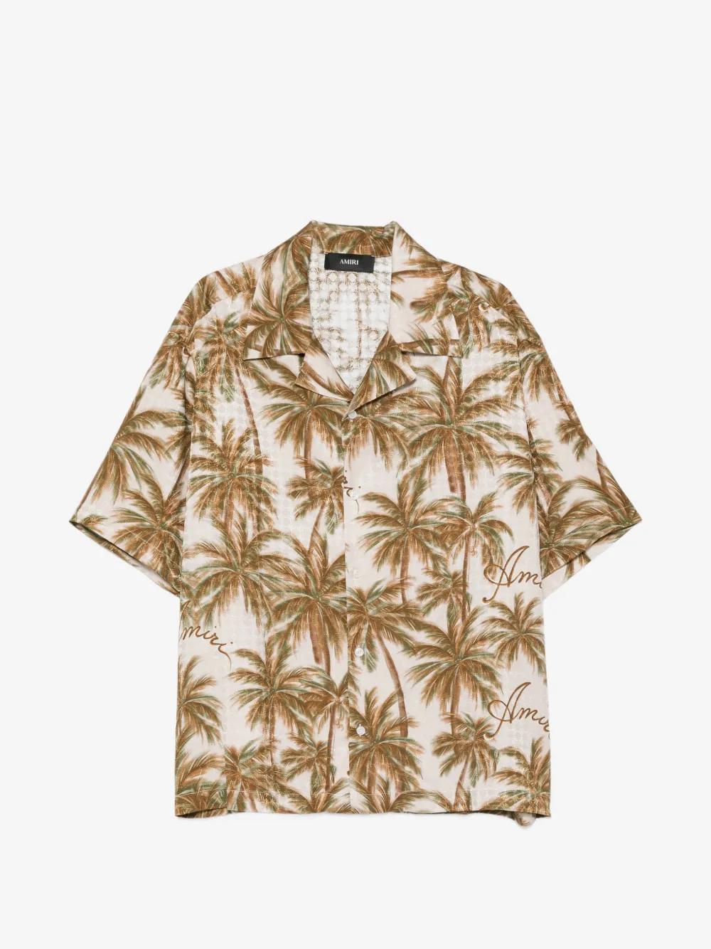 AMIRI palm-tree-print silk shirt | Neutrals | Image 1