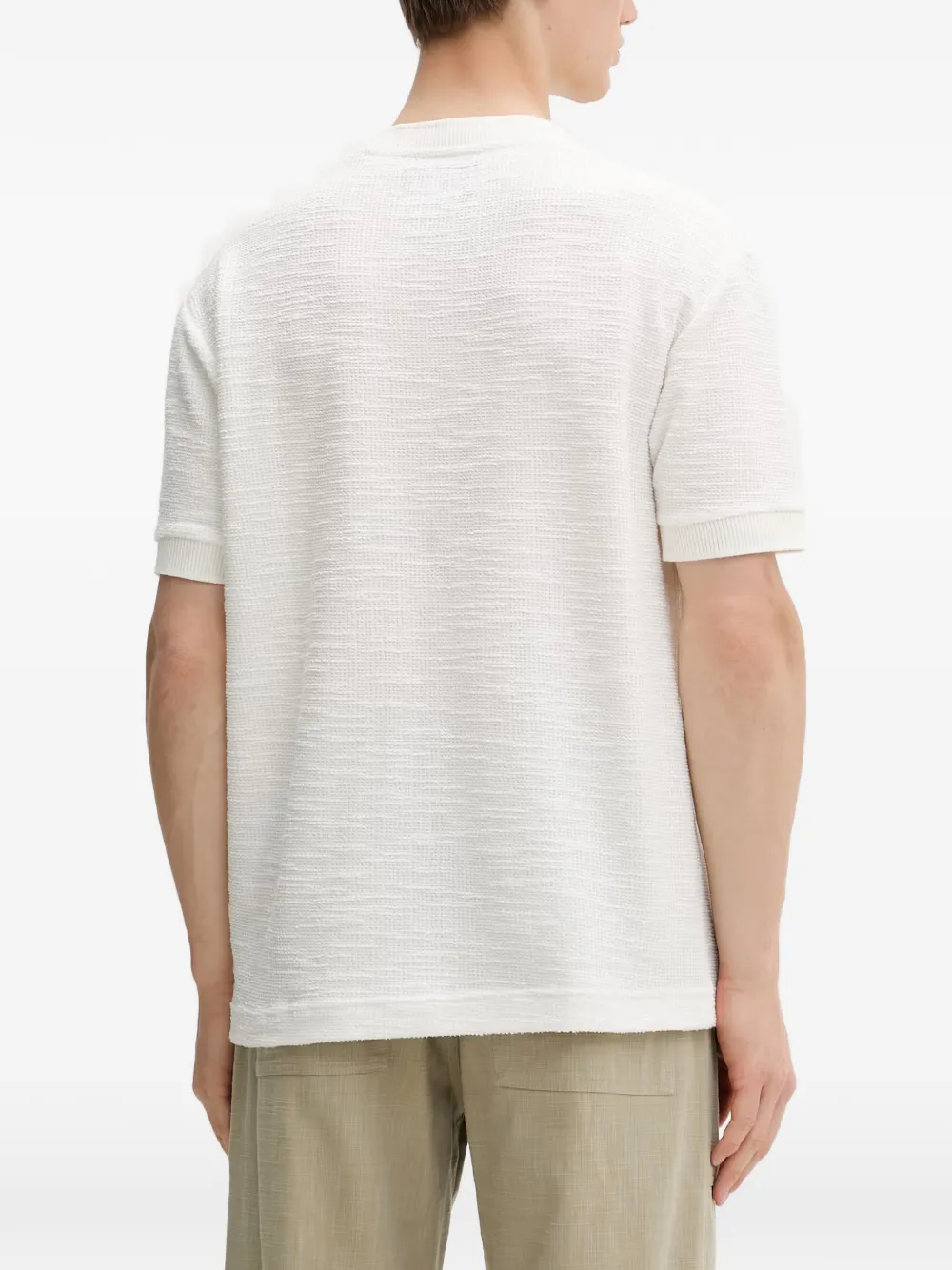 Marc O'Polo T-shirt met textuur Wit