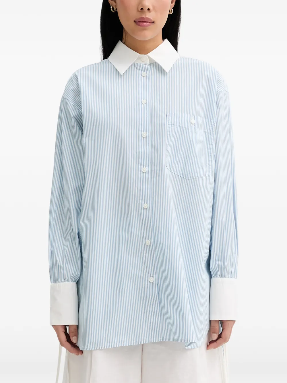Marc O'Polo Hemd mit Längsstreifen - Blau