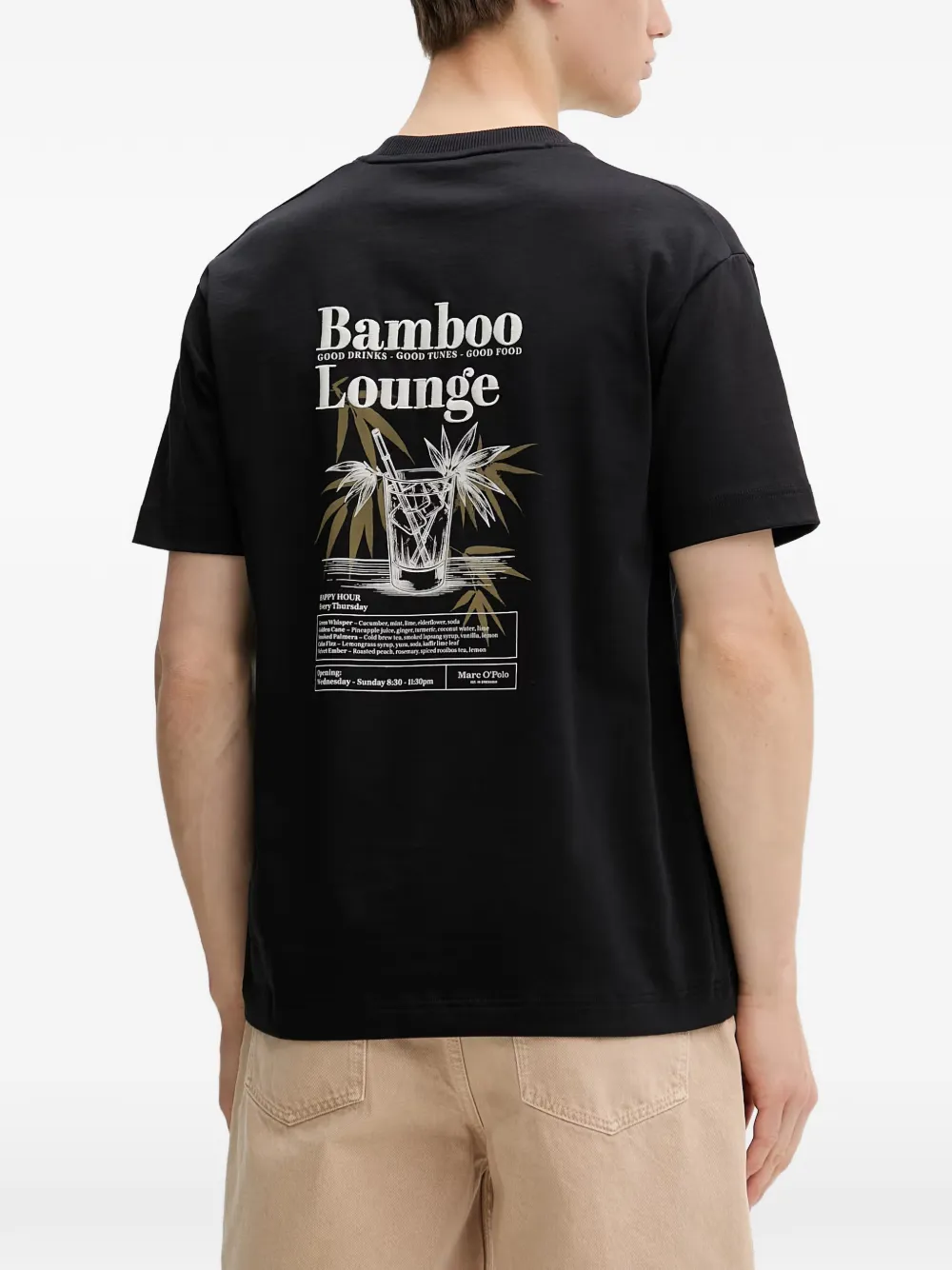 Marc O'Polo T-shirt met grafische print Zwart