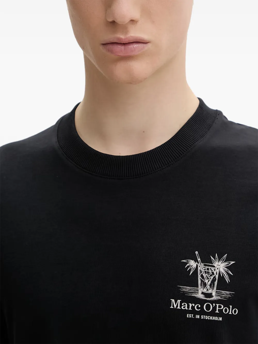 Marc O'Polo T-shirt met grafische print Zwart