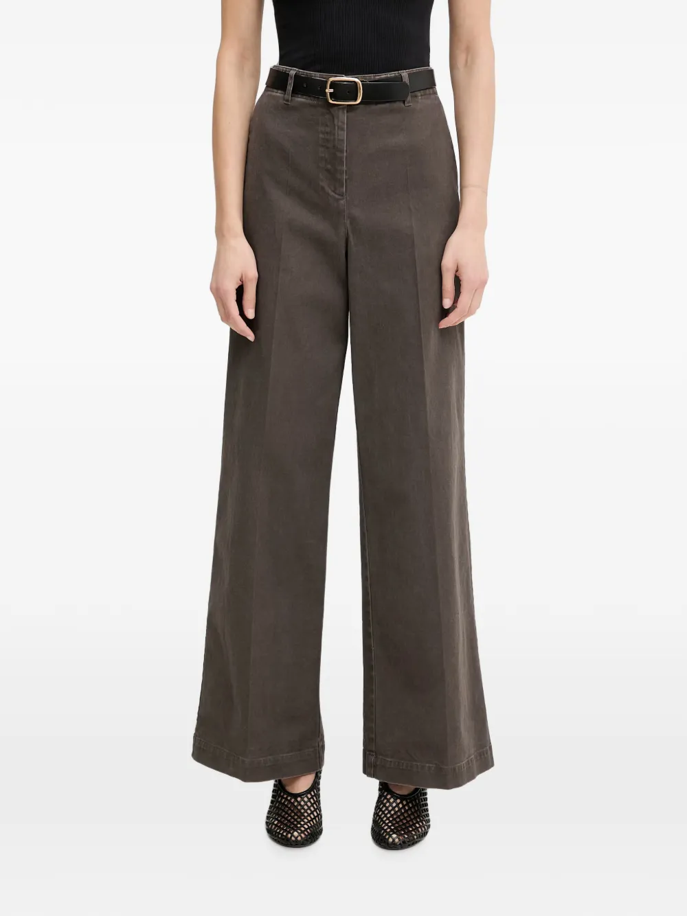 Marc O'Polo Pantaloni Margo a gamba ampia - Marrone