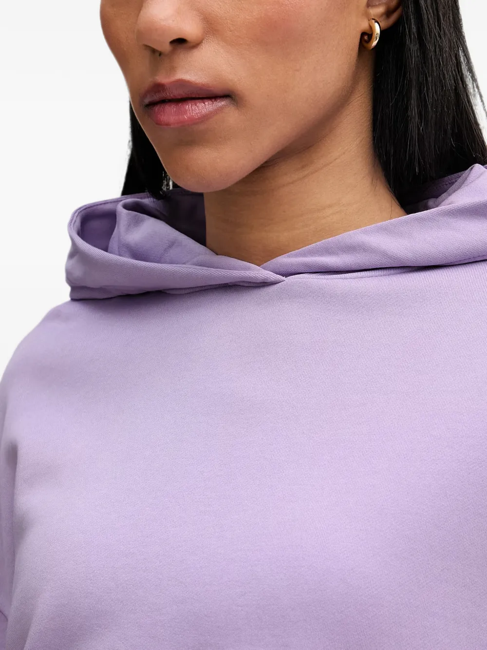 Marc O'Polo Hoodie met geribbelde afwerking en verlaagde schouders Paars