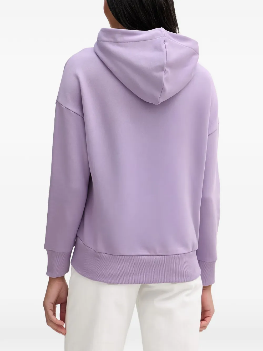 Marc O'Polo Hoodie met geribbelde afwerking en verlaagde schouders Paars