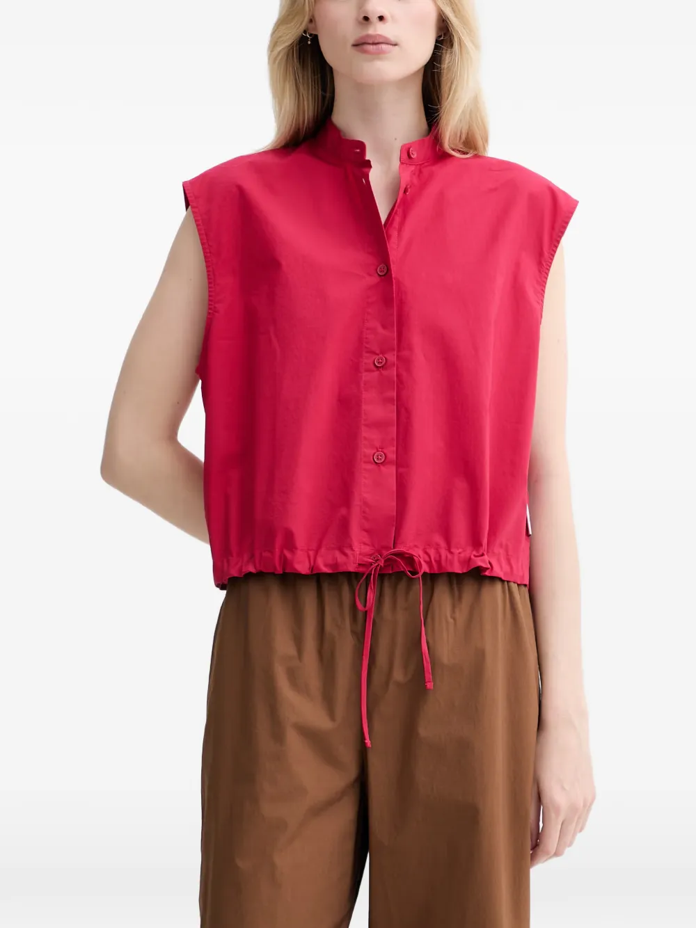 Marc O'Polo drawstring-hem sleeveless shirt