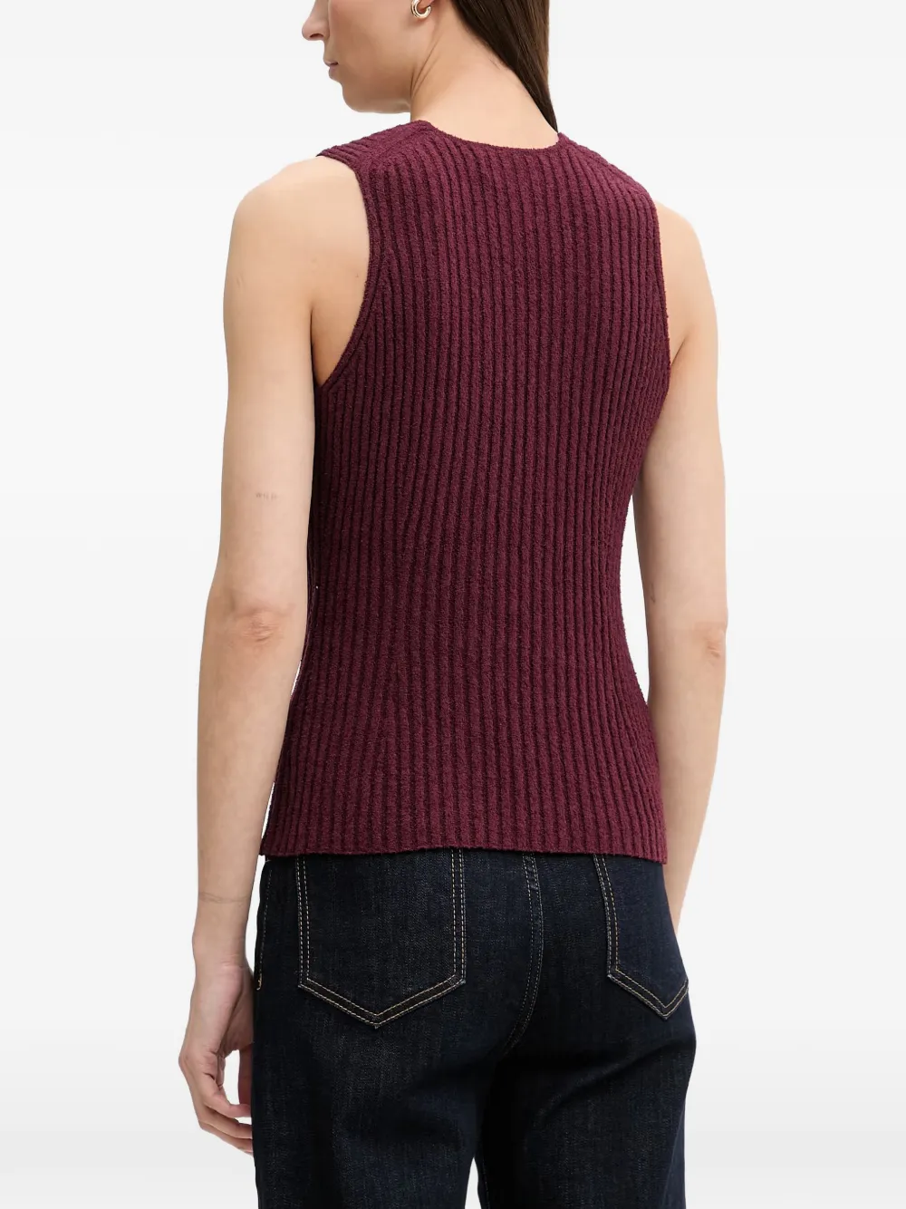 Marc O'Polo Ribgebreid vest Rood