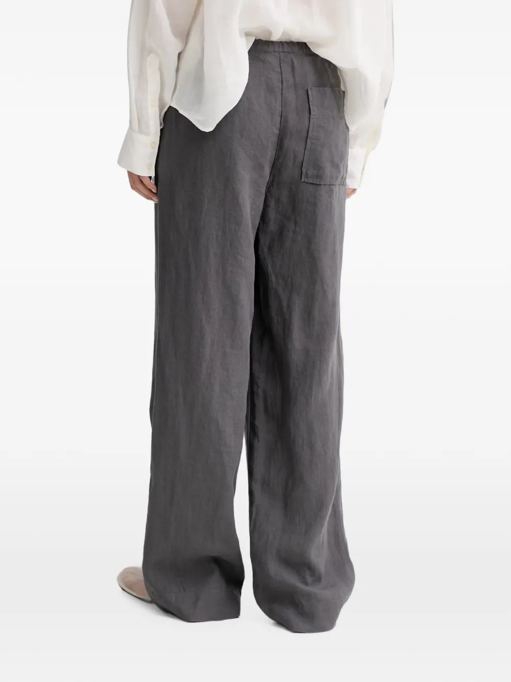 Marc O'Polo drawstring straight-leg trousers Grijs