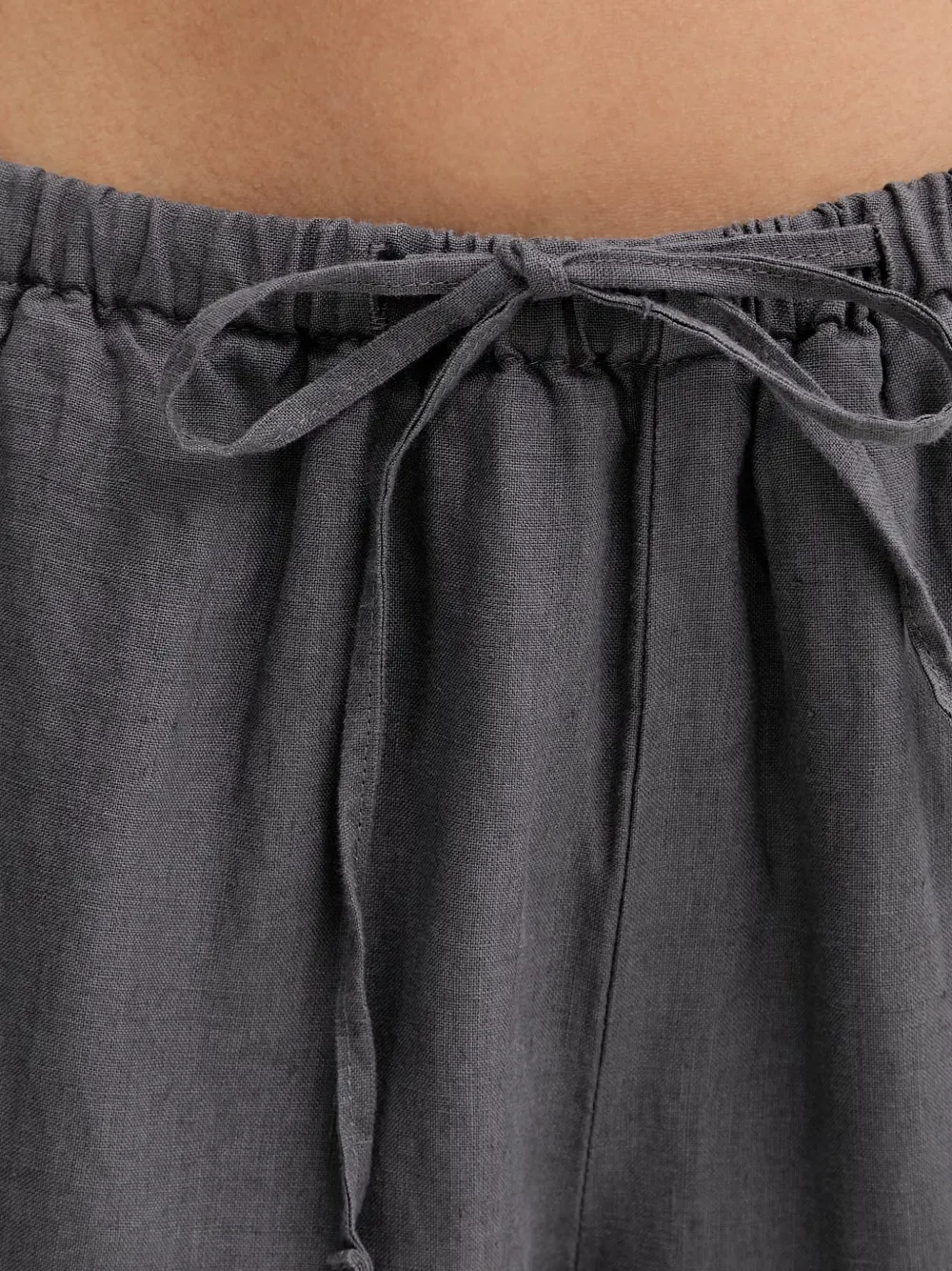 Marc O'Polo drawstring straight-leg trousers Grijs