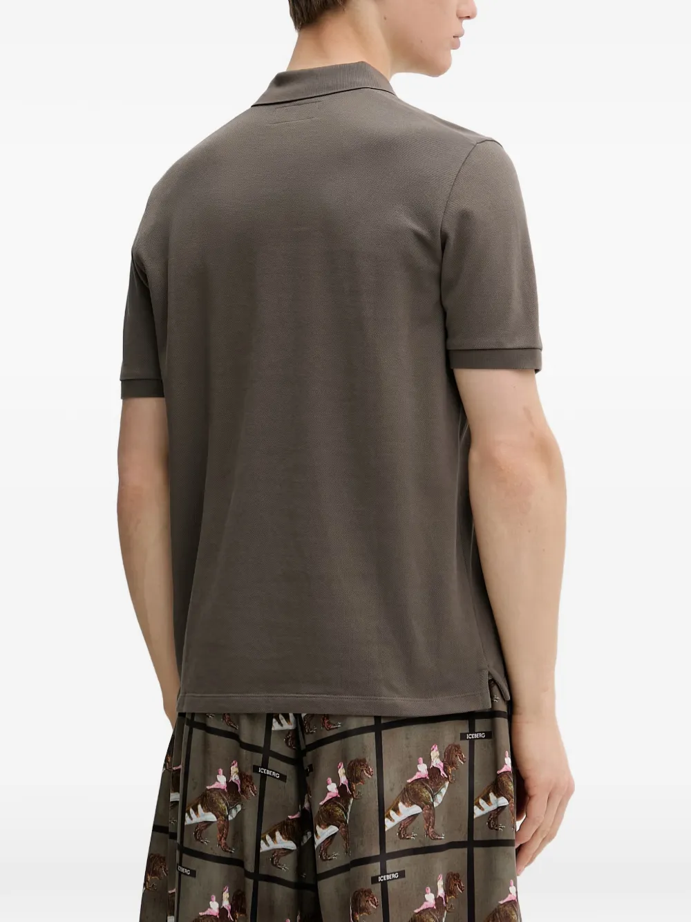 Marc O'Polo Piqué poloshirt met geborduurd logo Bruin