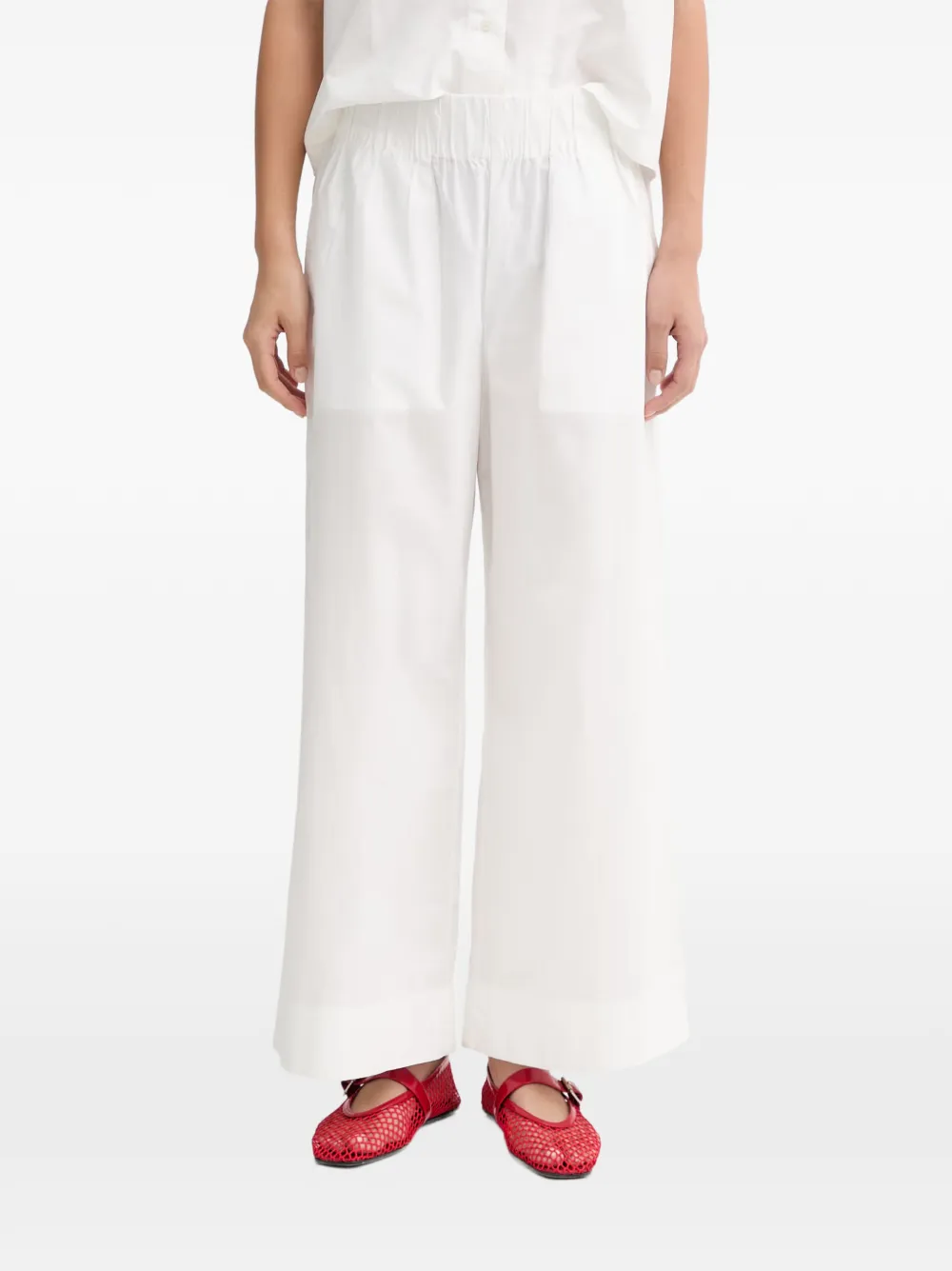 Marc O'Polo Pantaloni con vita elasticizzata - Bianco