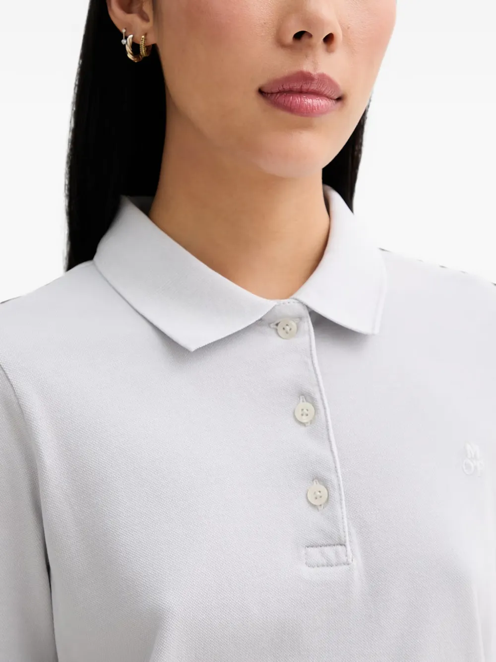 Marc O'Polo Piqué poloshirt met geborduurd logo Blauw