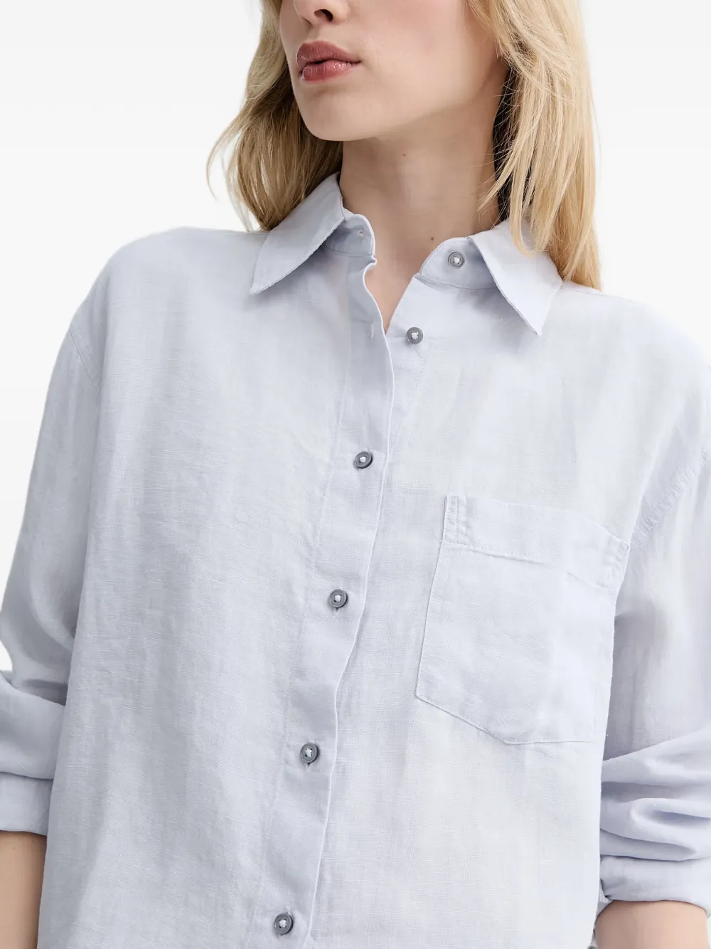 Marc O'Polo Blouse met opgestikte zak Blauw