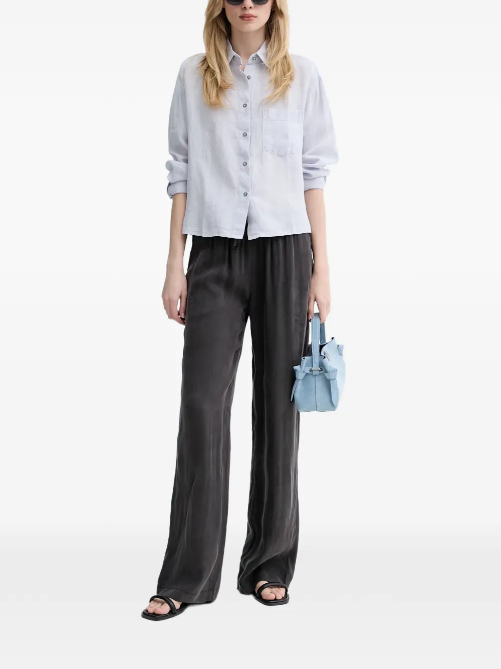 Marc O'Polo Blouse met opgestikte zak Blauw