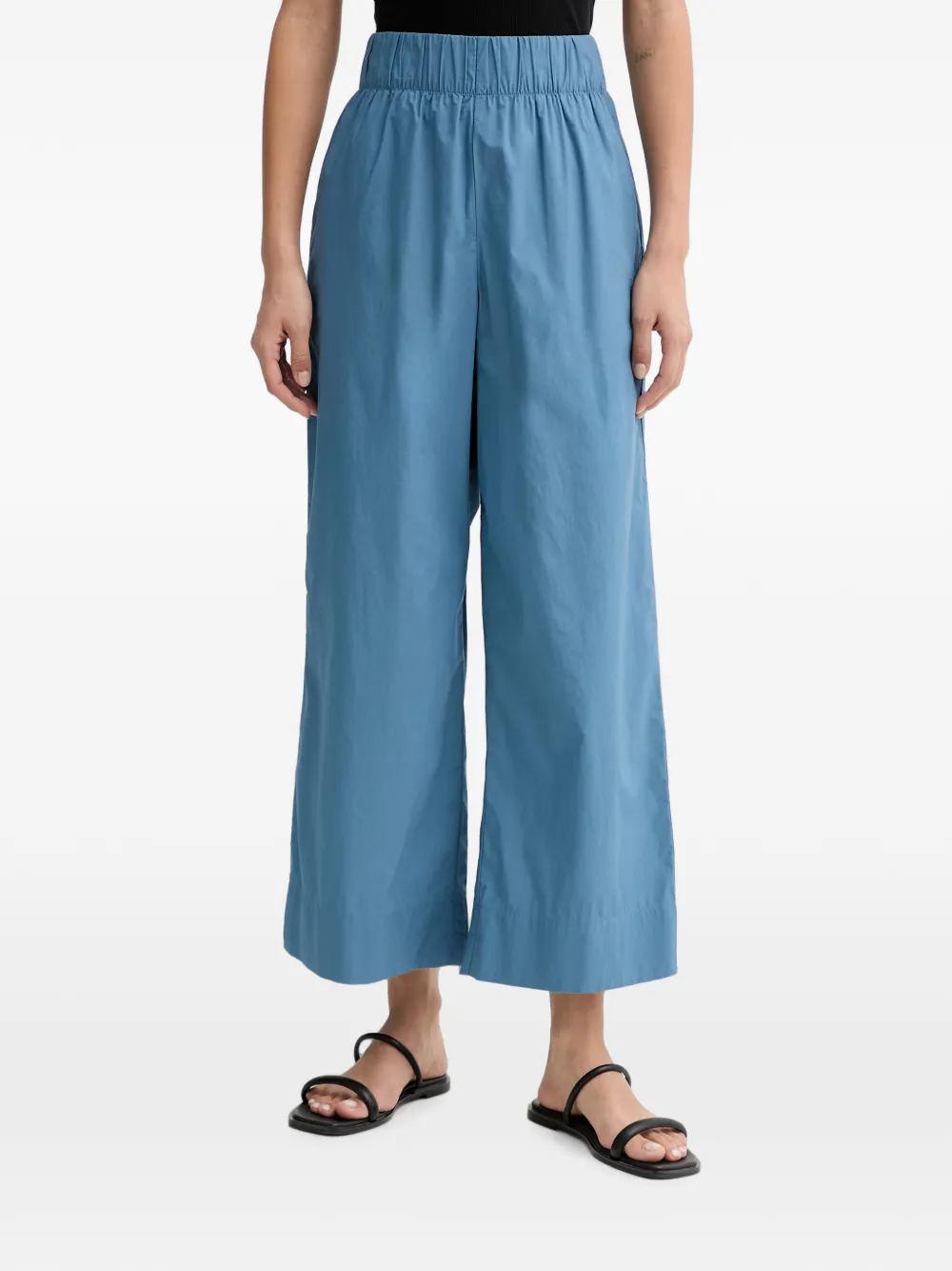 Marc O'Polo Pantaloni a gamba ampia con vita elasticizzata - Blu