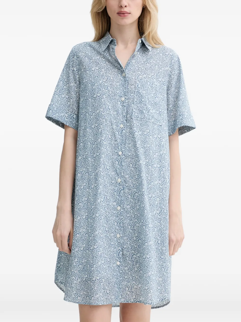 Marc O'Polo Chemisier midi con stampa - Blu