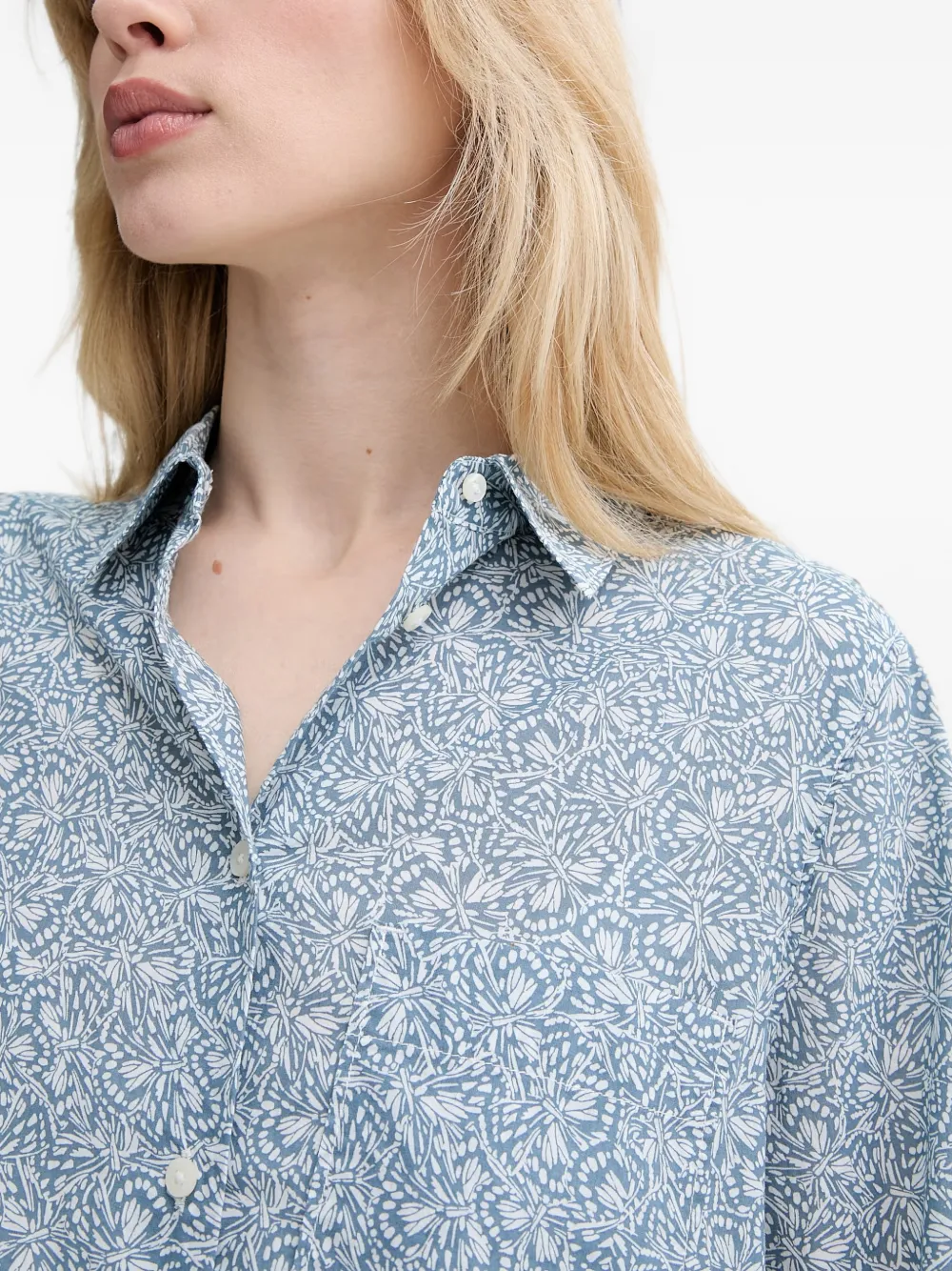 Marc O'Polo Midi-jurk met print Blauw