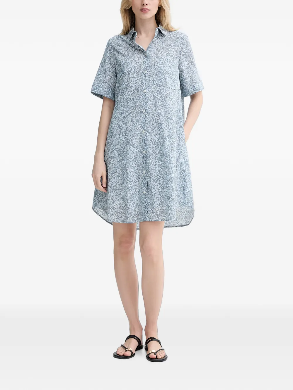 Marc O'Polo Midi-jurk met print Blauw