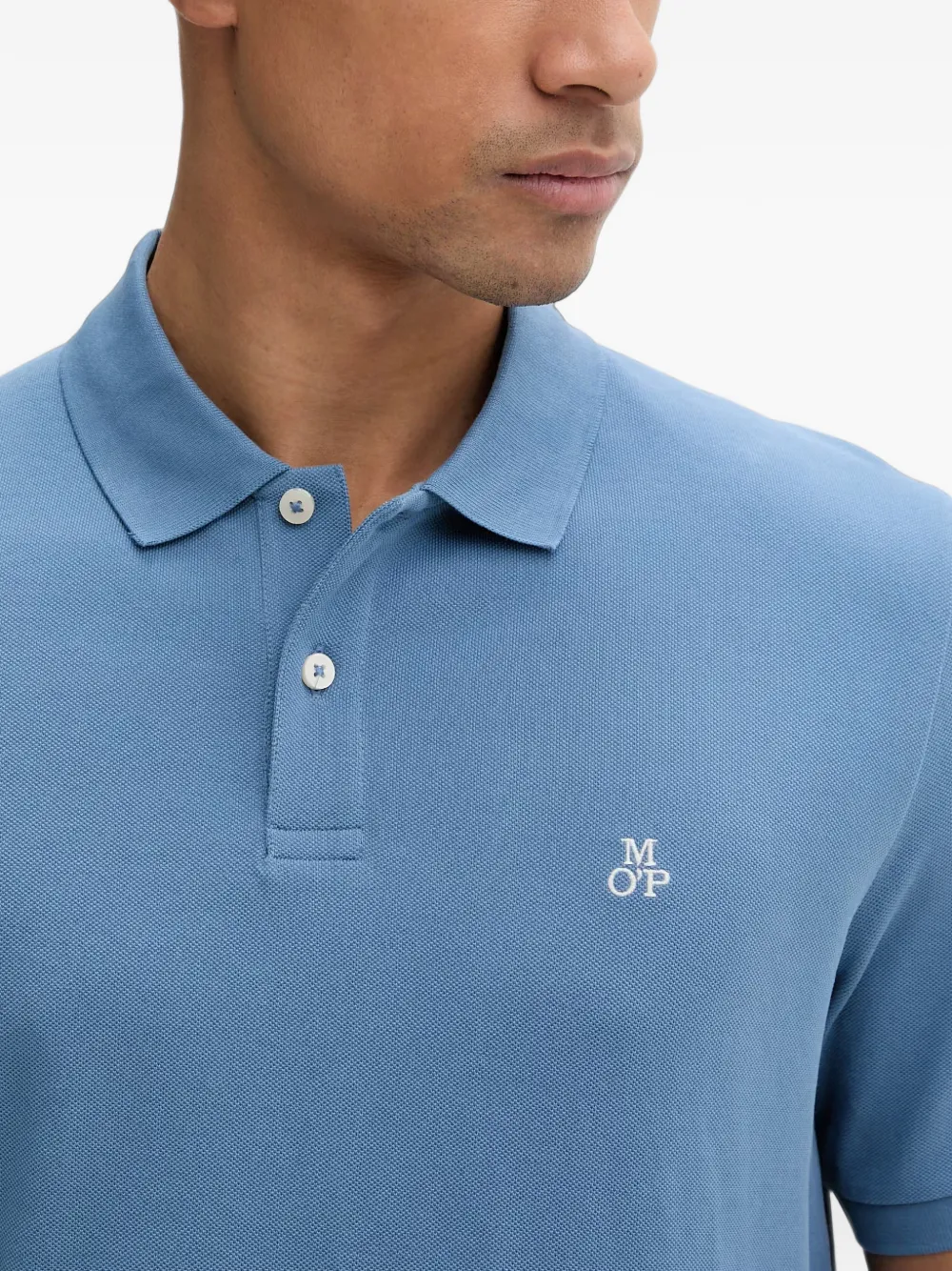 Marc O'Polo Piqué poloshirt met geborduurd logo Blauw