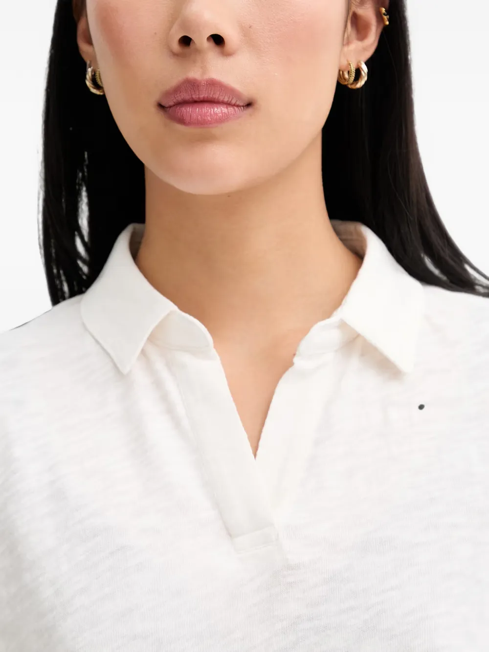 Marc O'Polo Poloshirt met textuur Wit