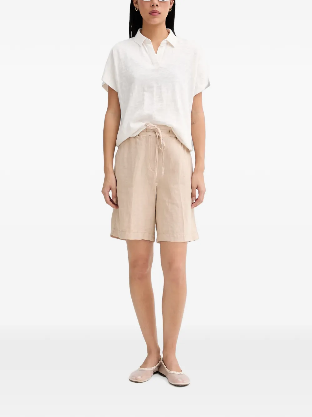 Marc O'Polo Poloshirt met textuur Wit