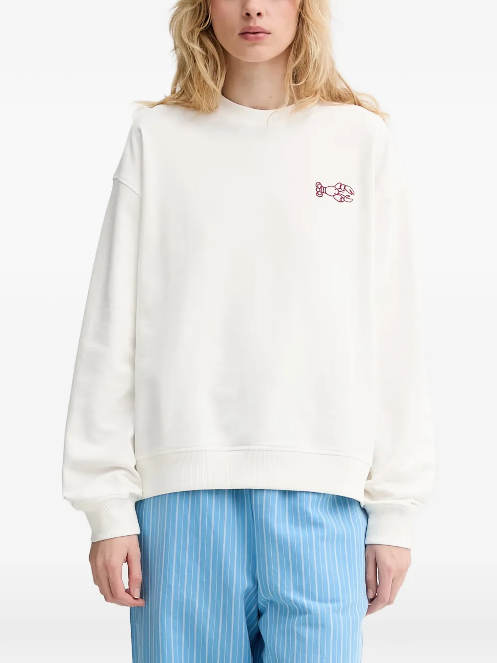 Marc O'Polo Pullover mit grafischem Print - Weiß