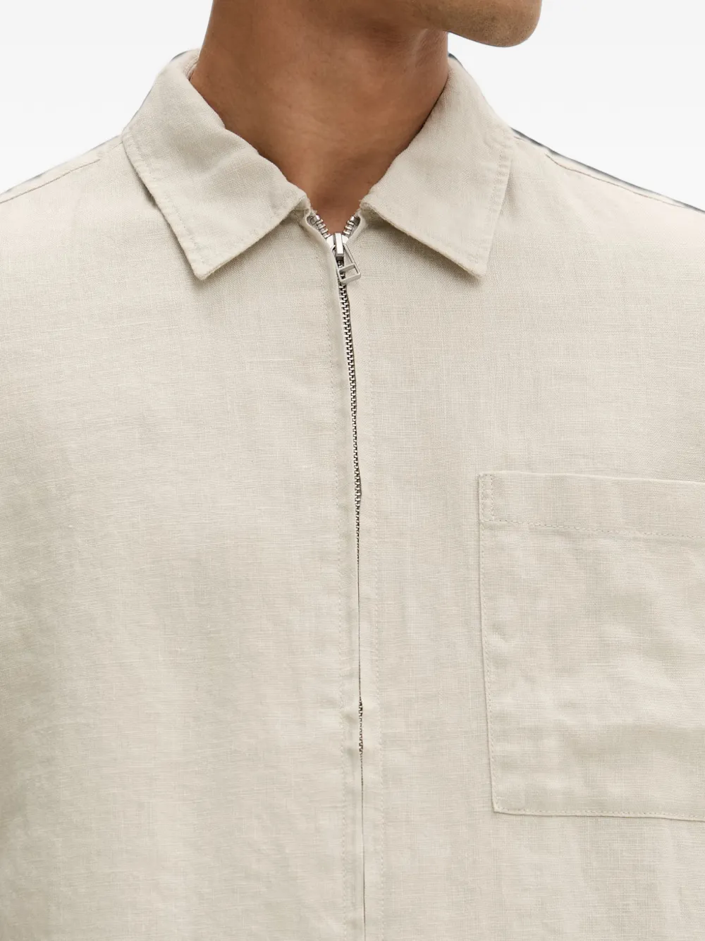 Marc O'Polo Jack met opgestikte zak en rits Beige