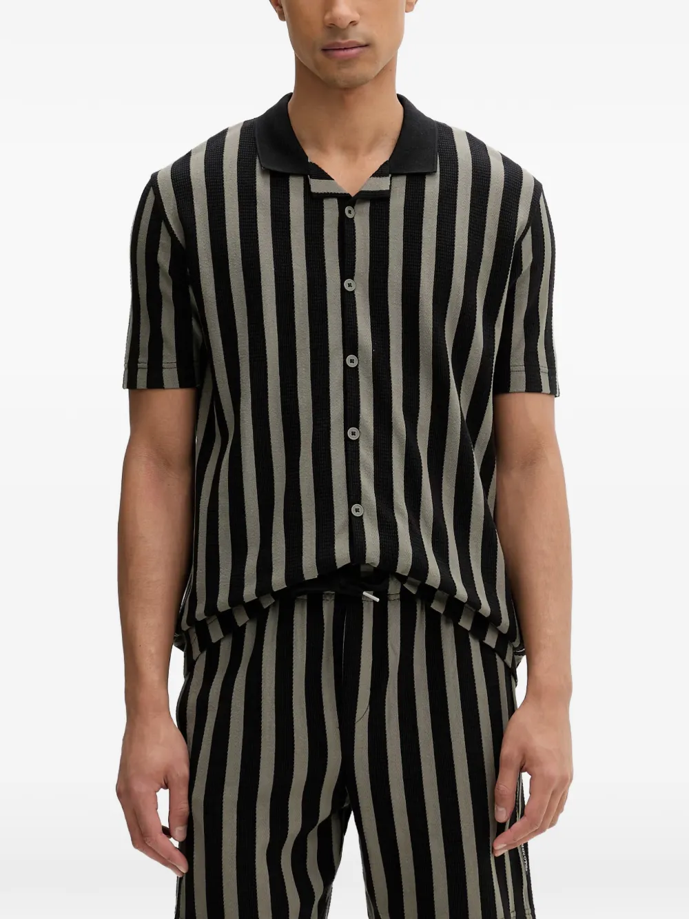 Marc O'Polo vertical-stripe short-sleeve shirt