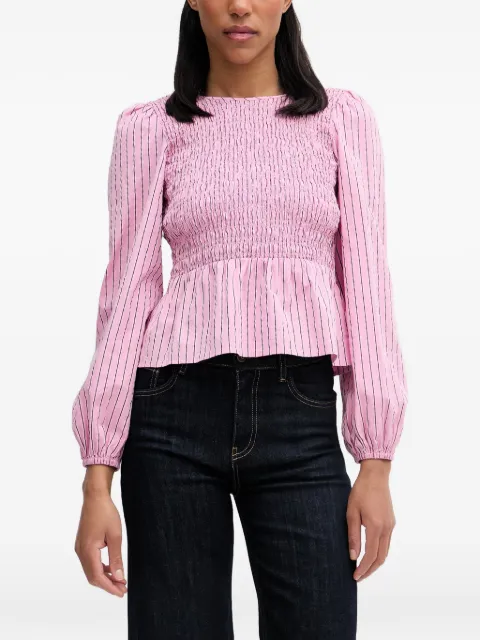 Marc O'Polo shirred striped blouse